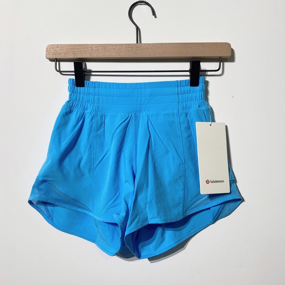 Lululemon Hotty Hot HR Short 4” Lined Kayak Light Blue